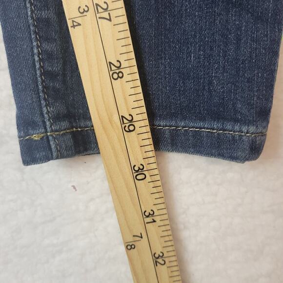 Michael Kors Womens Cropped Izzy‎ Skinny Denim Jeans Sz 8 Blue Dark Wash Stretch - Picture 8 of 12